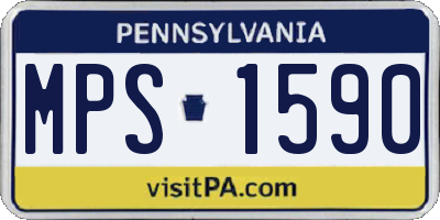 PA license plate MPS1590