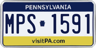 PA license plate MPS1591