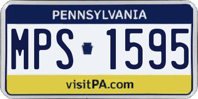 PA license plate MPS1595