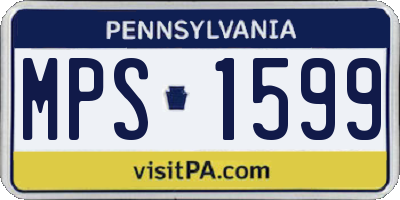 PA license plate MPS1599