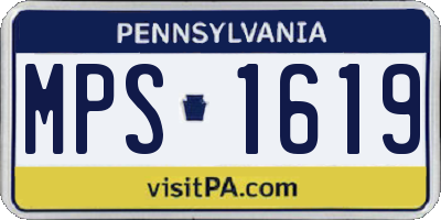 PA license plate MPS1619