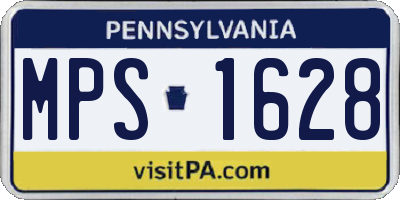 PA license plate MPS1628