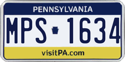 PA license plate MPS1634