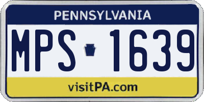 PA license plate MPS1639