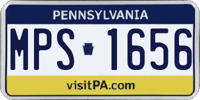 PA license plate MPS1656