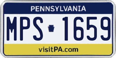PA license plate MPS1659