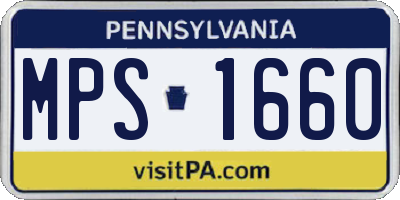 PA license plate MPS1660