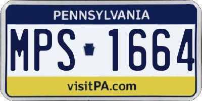 PA license plate MPS1664
