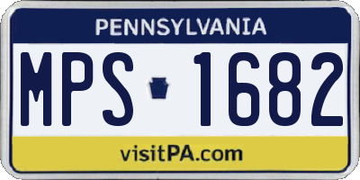 PA license plate MPS1682