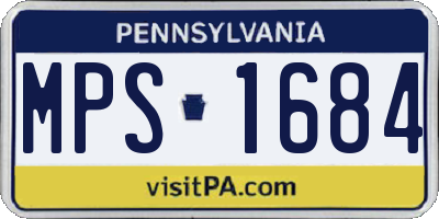 PA license plate MPS1684