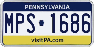 PA license plate MPS1686