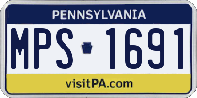 PA license plate MPS1691