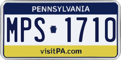 PA license plate MPS1710