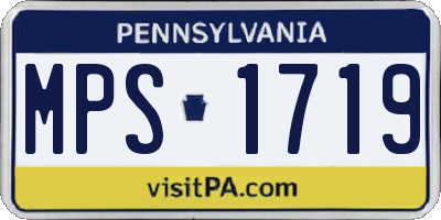 PA license plate MPS1719