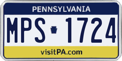 PA license plate MPS1724