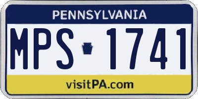 PA license plate MPS1741