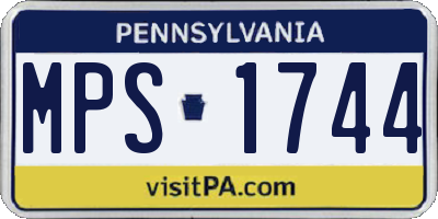 PA license plate MPS1744