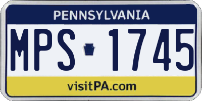 PA license plate MPS1745