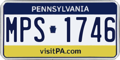 PA license plate MPS1746