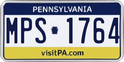 PA license plate MPS1764
