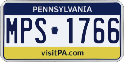 PA license plate MPS1766