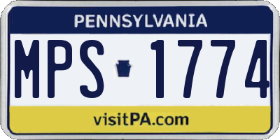 PA license plate MPS1774
