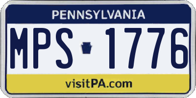 PA license plate MPS1776