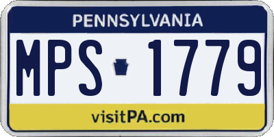 PA license plate MPS1779