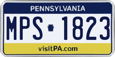 PA license plate MPS1823