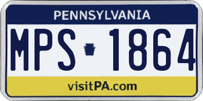 PA license plate MPS1864