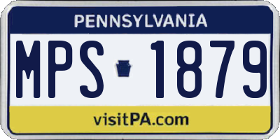 PA license plate MPS1879