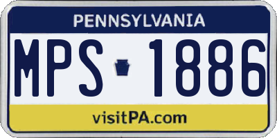 PA license plate MPS1886