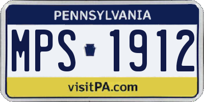 PA license plate MPS1912