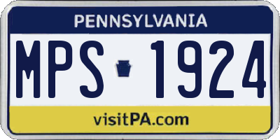 PA license plate MPS1924