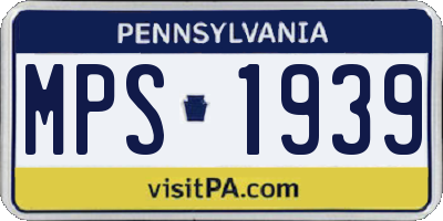 PA license plate MPS1939