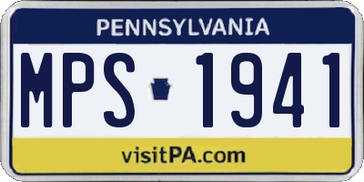 PA license plate MPS1941