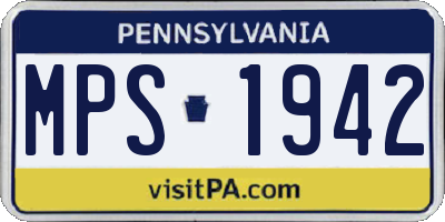 PA license plate MPS1942