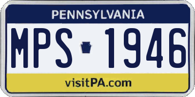 PA license plate MPS1946