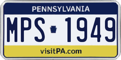 PA license plate MPS1949