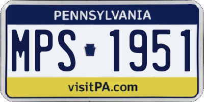 PA license plate MPS1951