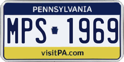 PA license plate MPS1969