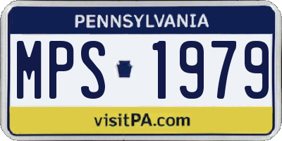 PA license plate MPS1979
