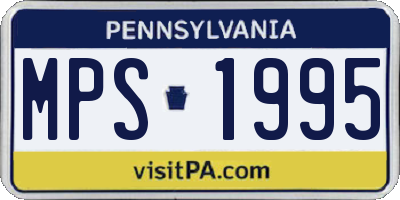 PA license plate MPS1995