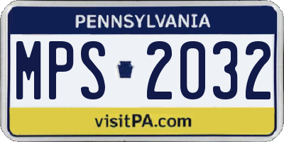 PA license plate MPS2032