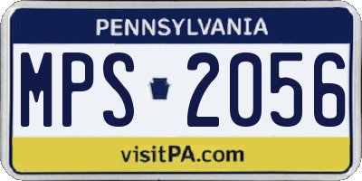 PA license plate MPS2056