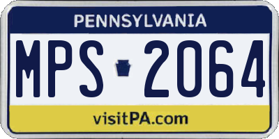 PA license plate MPS2064