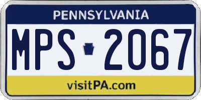 PA license plate MPS2067