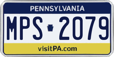 PA license plate MPS2079