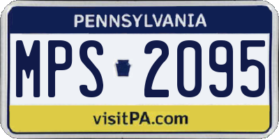 PA license plate MPS2095