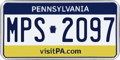 PA license plate MPS2097